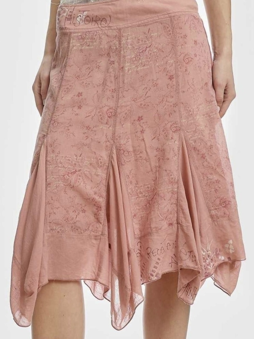 Cop Copine Asymmetrical Pink Skirt